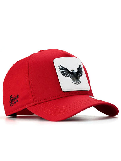 V1 Baseball Eagle - Unisex Red Hat (Cap) with 4 Code Logo