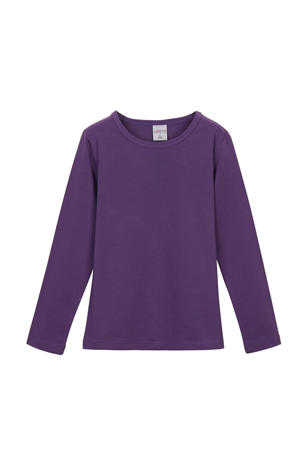 Purple Girl's Plain Basic Lycra Long Sleeve T-Shirt