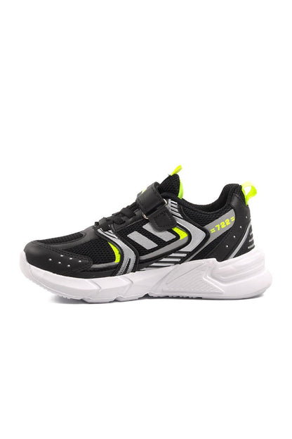 722Y-F Black-F.Yellow Children's Sports Shoes