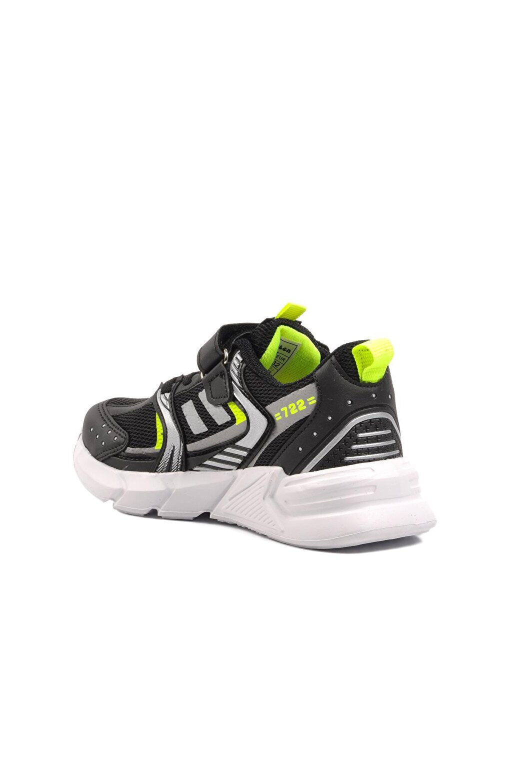 722Y-F Black-F.Yellow Children's Sports Shoes