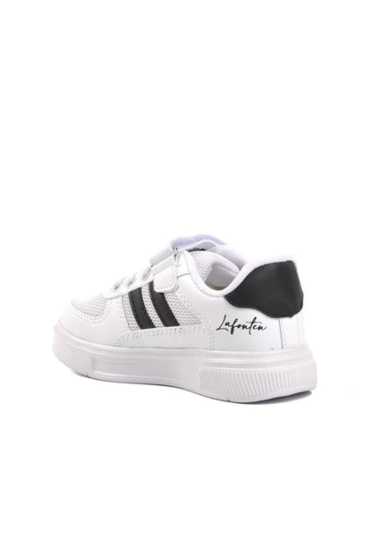 715Y-P White-Black Children's Sports Shoes