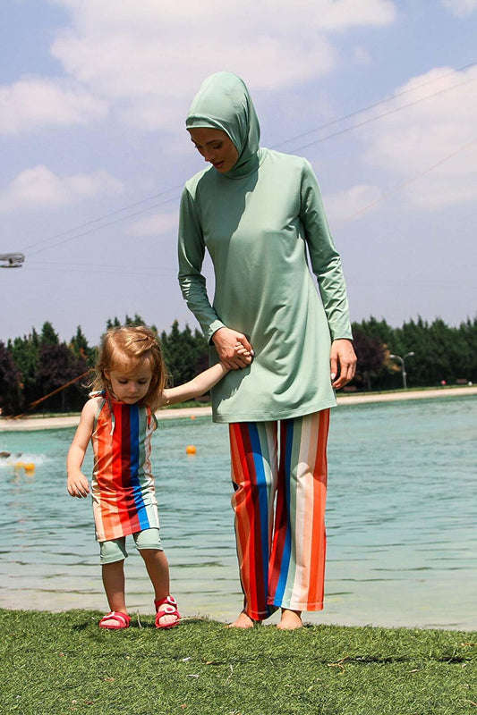 Green Fully Covered Hijab Swimsuit M2227