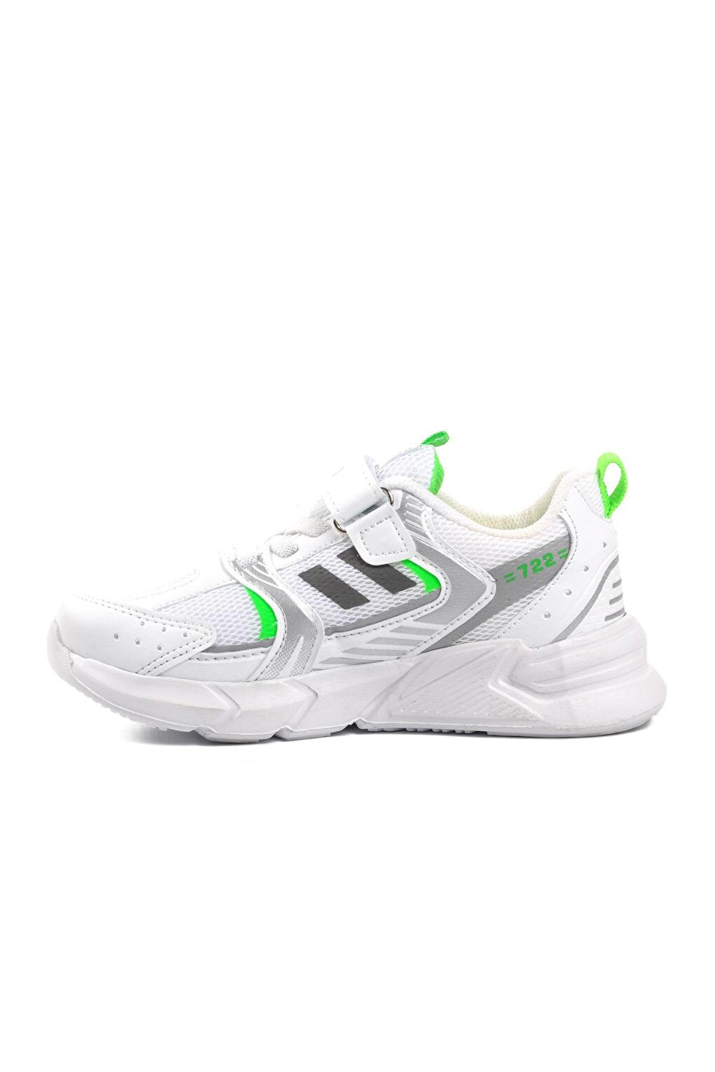 722Y-F White-Phosphorus Green Children's Sports Shoes