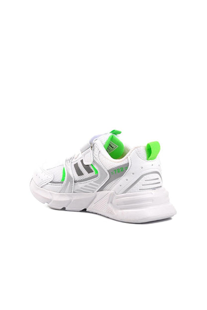 722Y-F White-Phosphorus Green Children's Sports Shoes