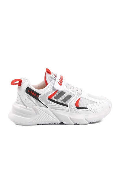 722Y-P White-Red Children's Sports Shoes