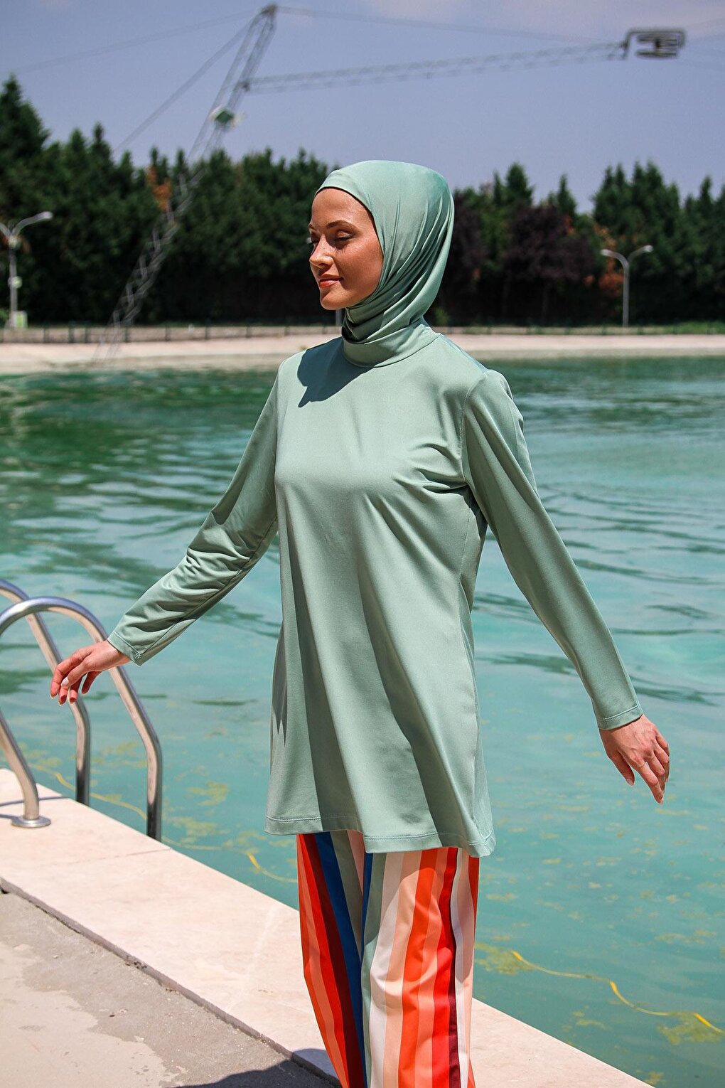 Green Fully Covered Hijab Swimsuit M2227