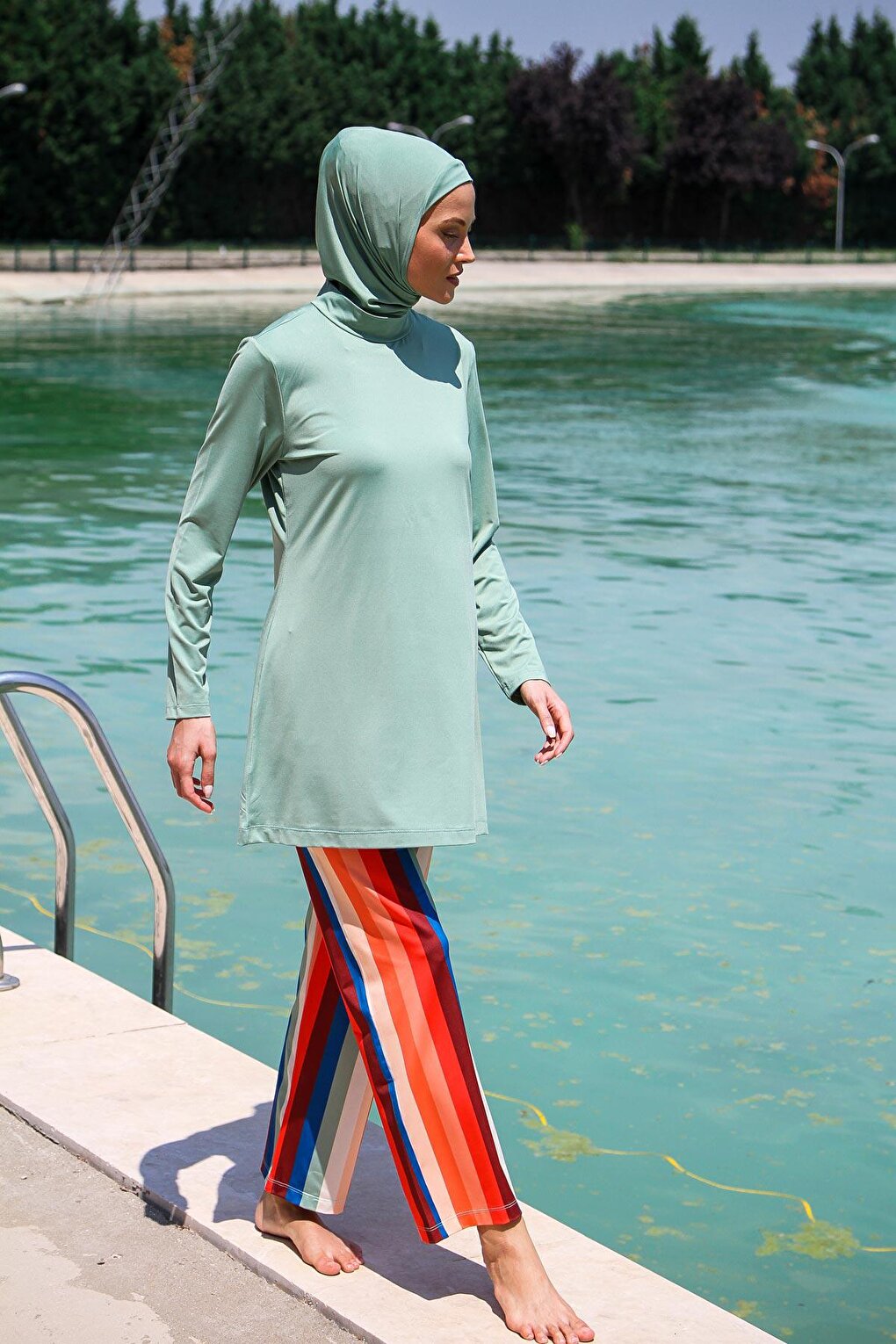 Green Fully Covered Hijab Swimsuit M2227