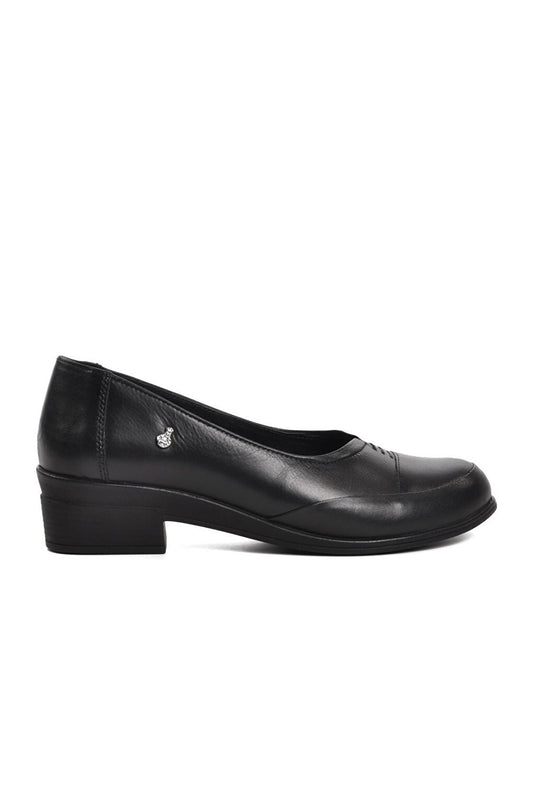 Black Genuine Leather Women's Classic Shoes 9080