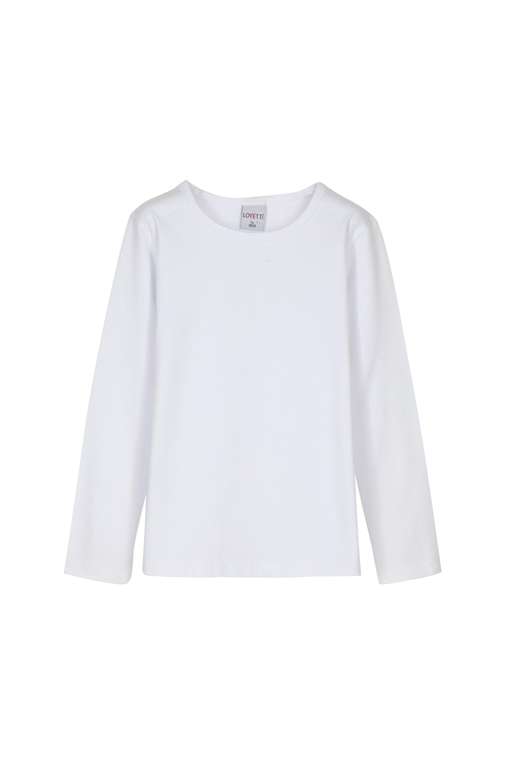 White Girl's Plain Basic Lycra Long Sleeve T-Shirt