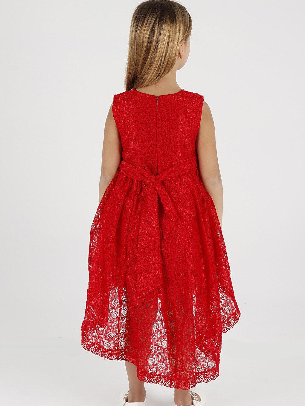 Girl's Tailed Lace Dress Ak2208