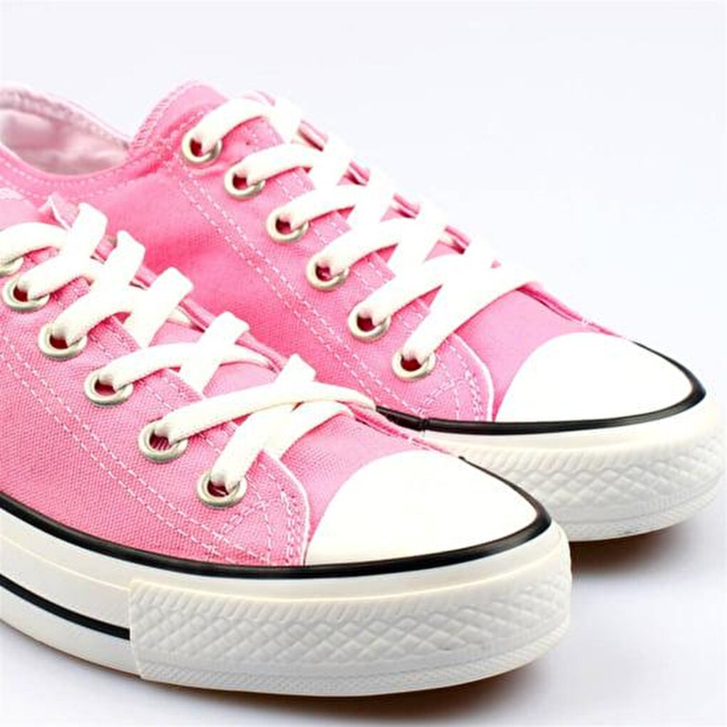 Comfortable Sole Lace-up Linen Women's Sneaker A3232-20Pink