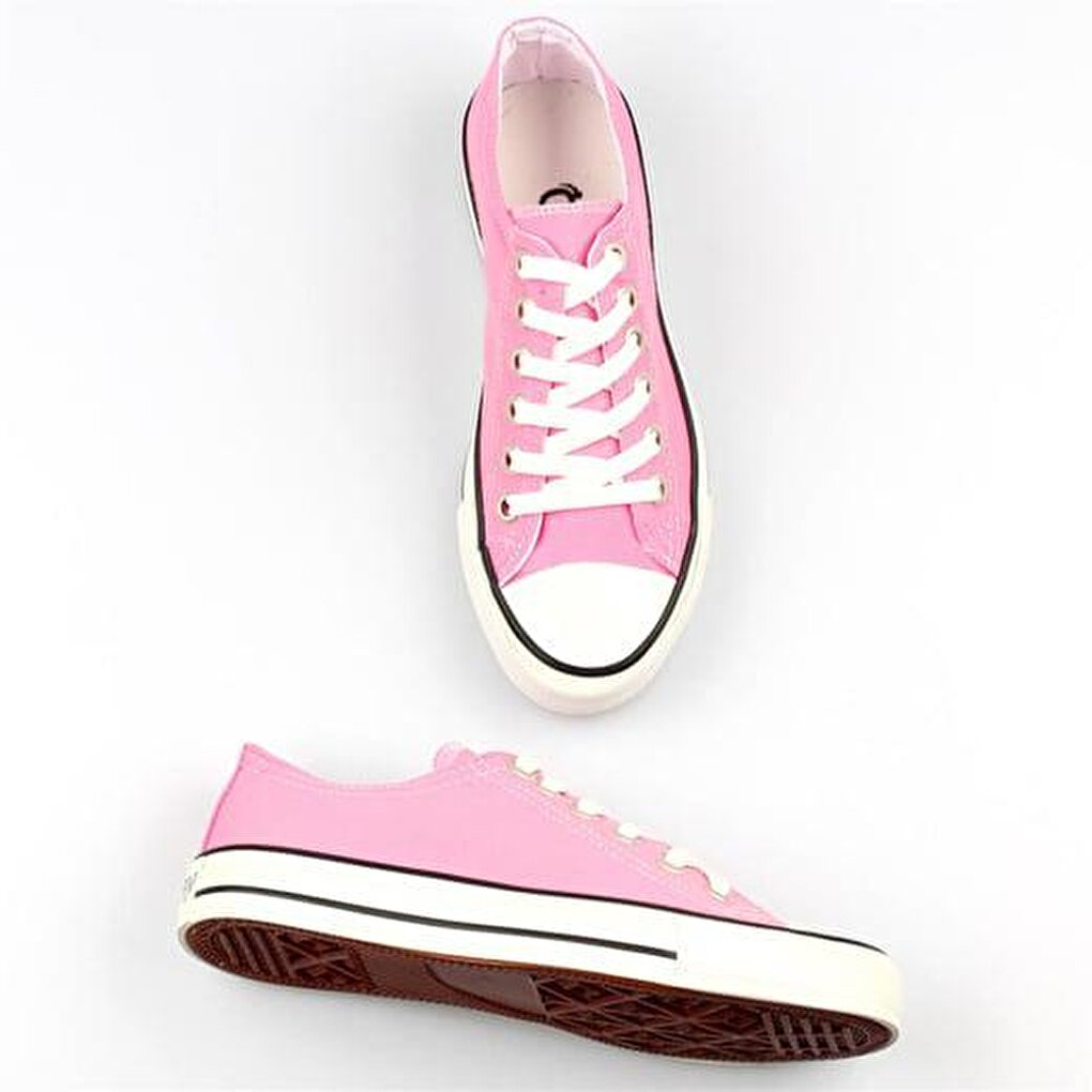 Comfortable Sole Lace-up Linen Women's Sneaker A3232-20Pink