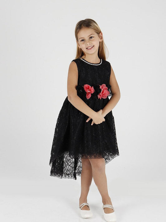 Girl's Tailed Lace Dress Ak2208