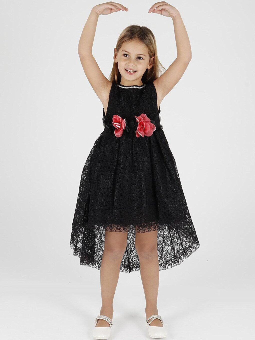 Girl's Tailed Lace Dress Ak2208