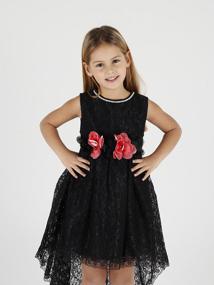 Girl's Tailed Lace Dress Ak2208