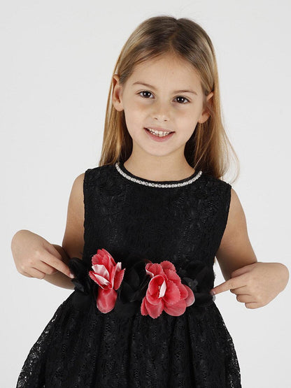 Girl's Tailed Lace Dress Ak2208