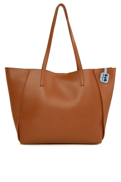 Three Compartment Large Tote Bag with Side Pieces