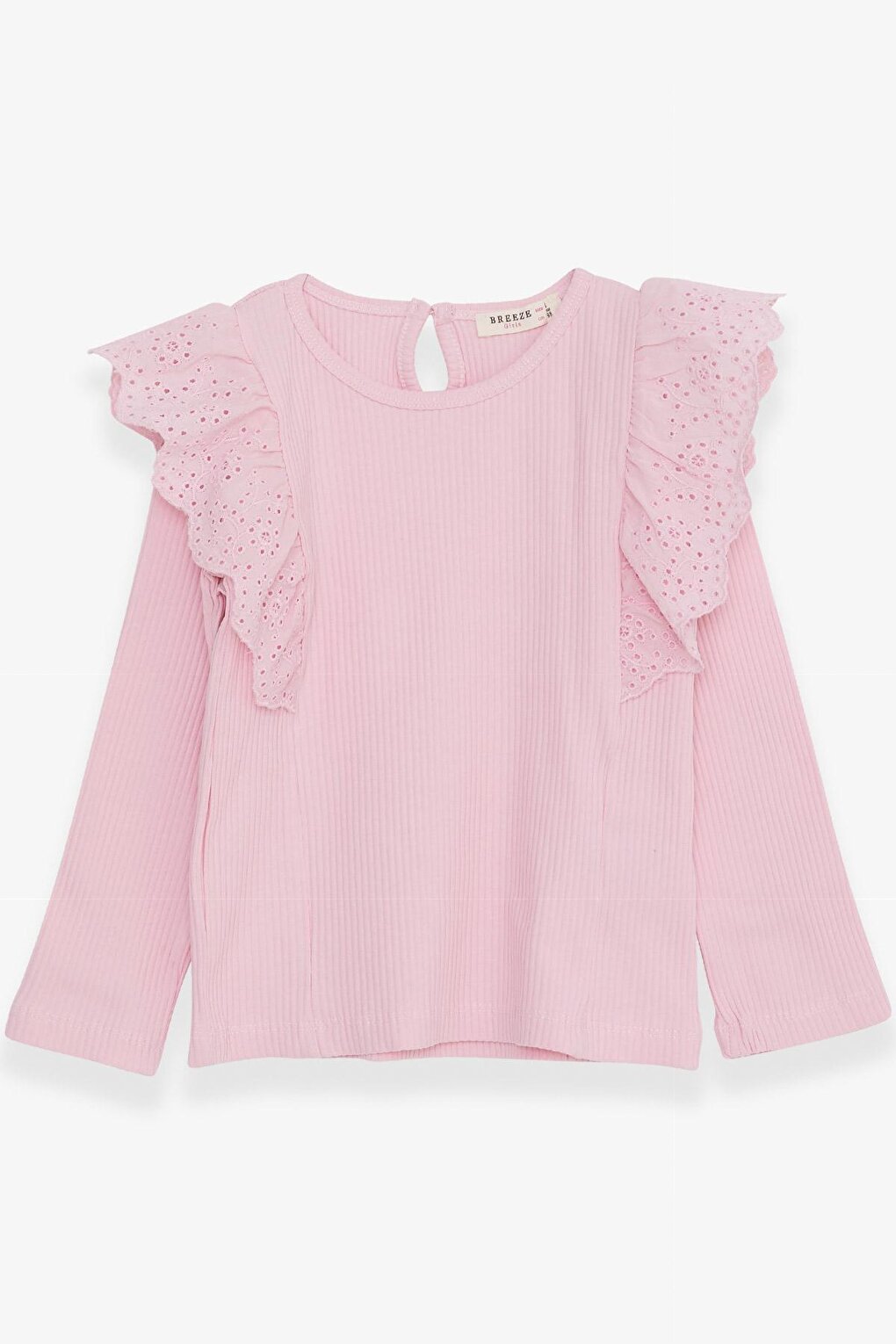 Girl's Long Sleeve T-Shirt Laced Pink (Age 3-8)