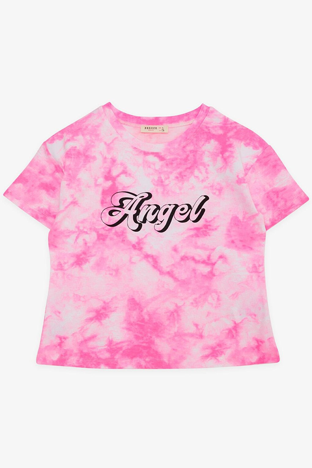 Girl's T-Shirt Text Printed Neon Pink (Ages 8-14)