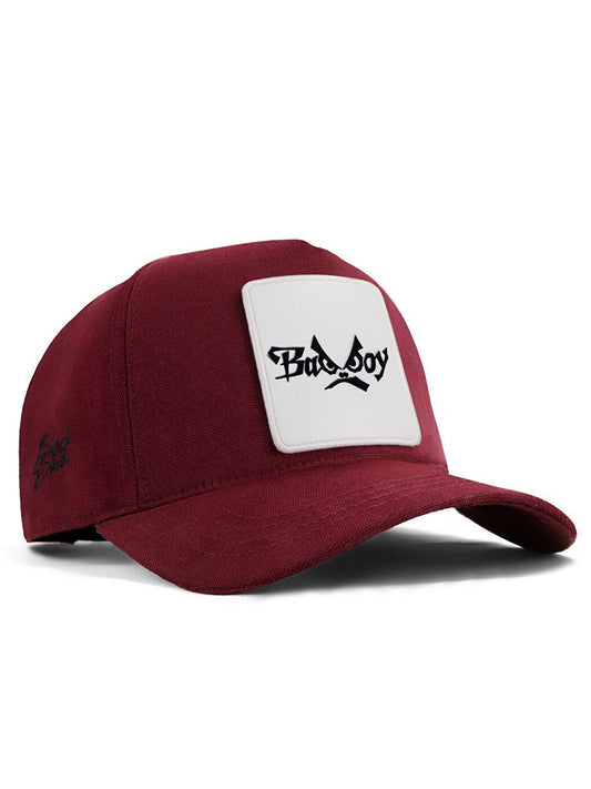 V1 Baseball Bad Boy - Unisex Claret Red Hat (Cap) with 1 Code Logo