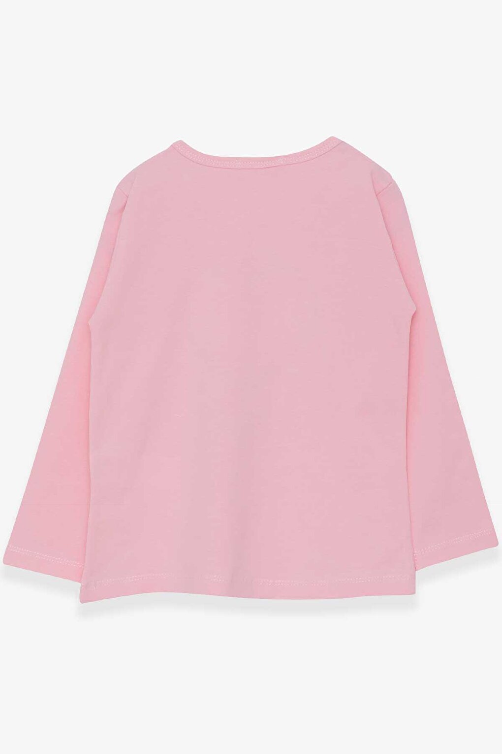 Girl's Long Sleeve T-Shirt Heart Tulle Embroidered Powder (Age 3)