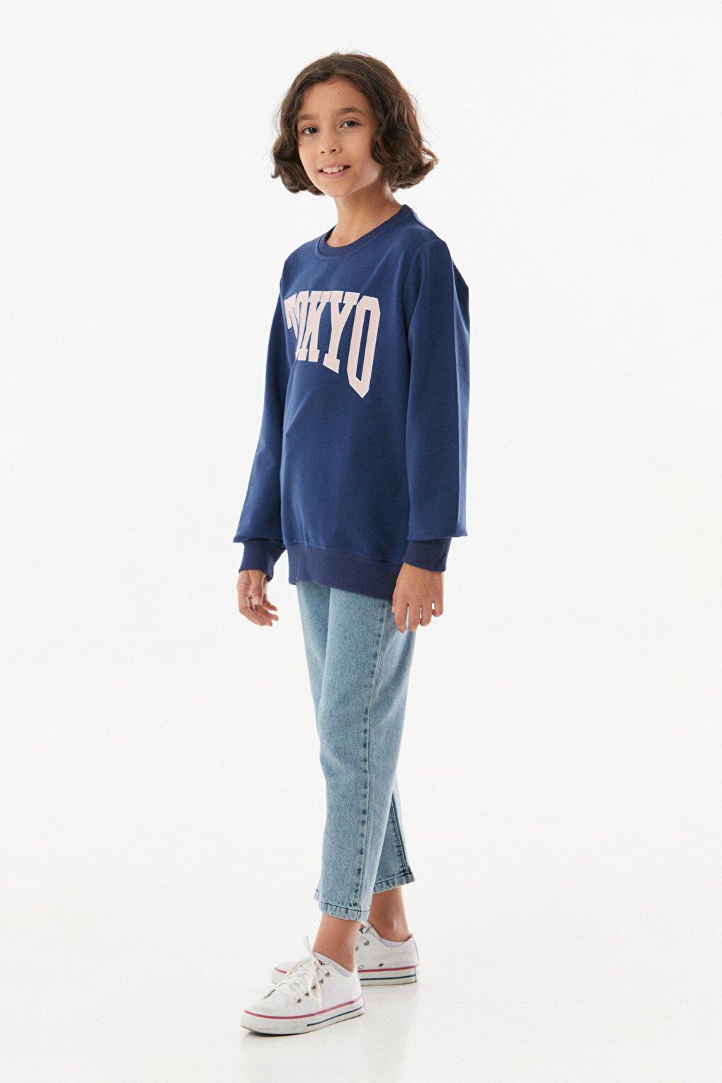 Tokyo Printed Crew Neck Girl's Sweatshirt