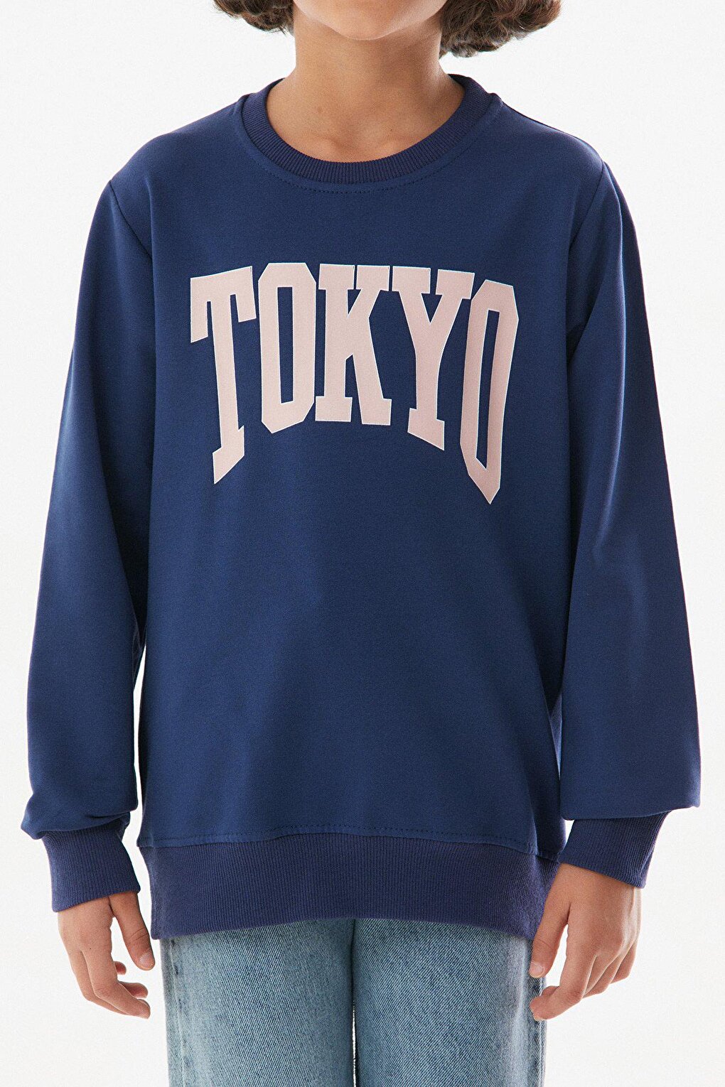 Tokyo Printed Crew Neck Girl's Sweatshirt