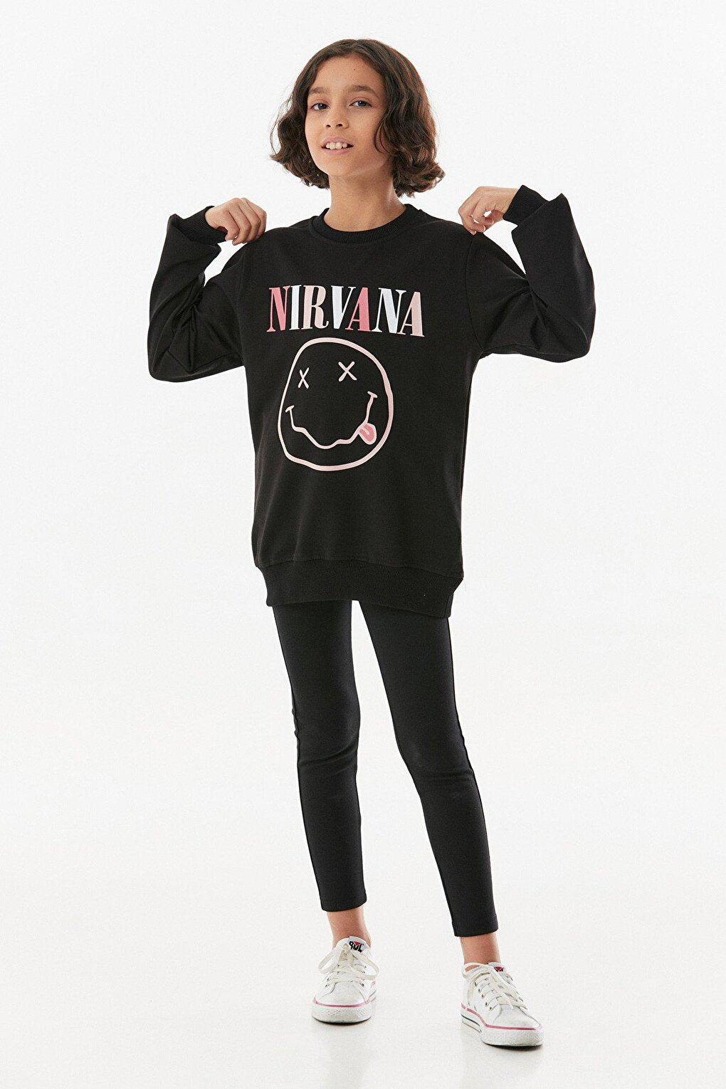 Nirvana Printed Girls Sweatshirt