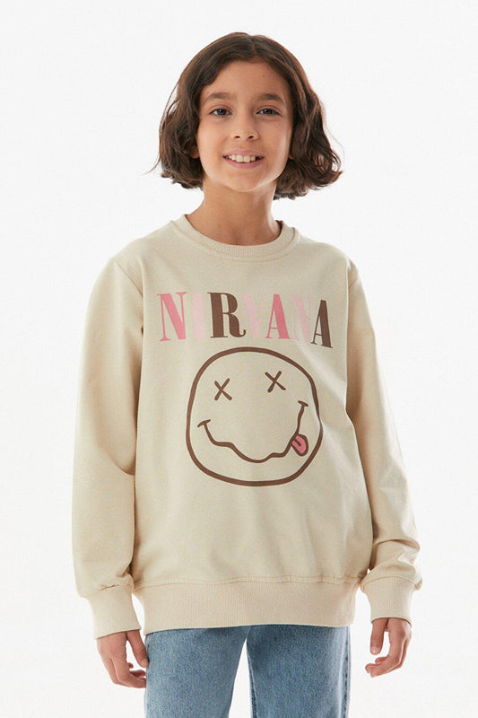 Nirvana Printed Girls Sweatshirt