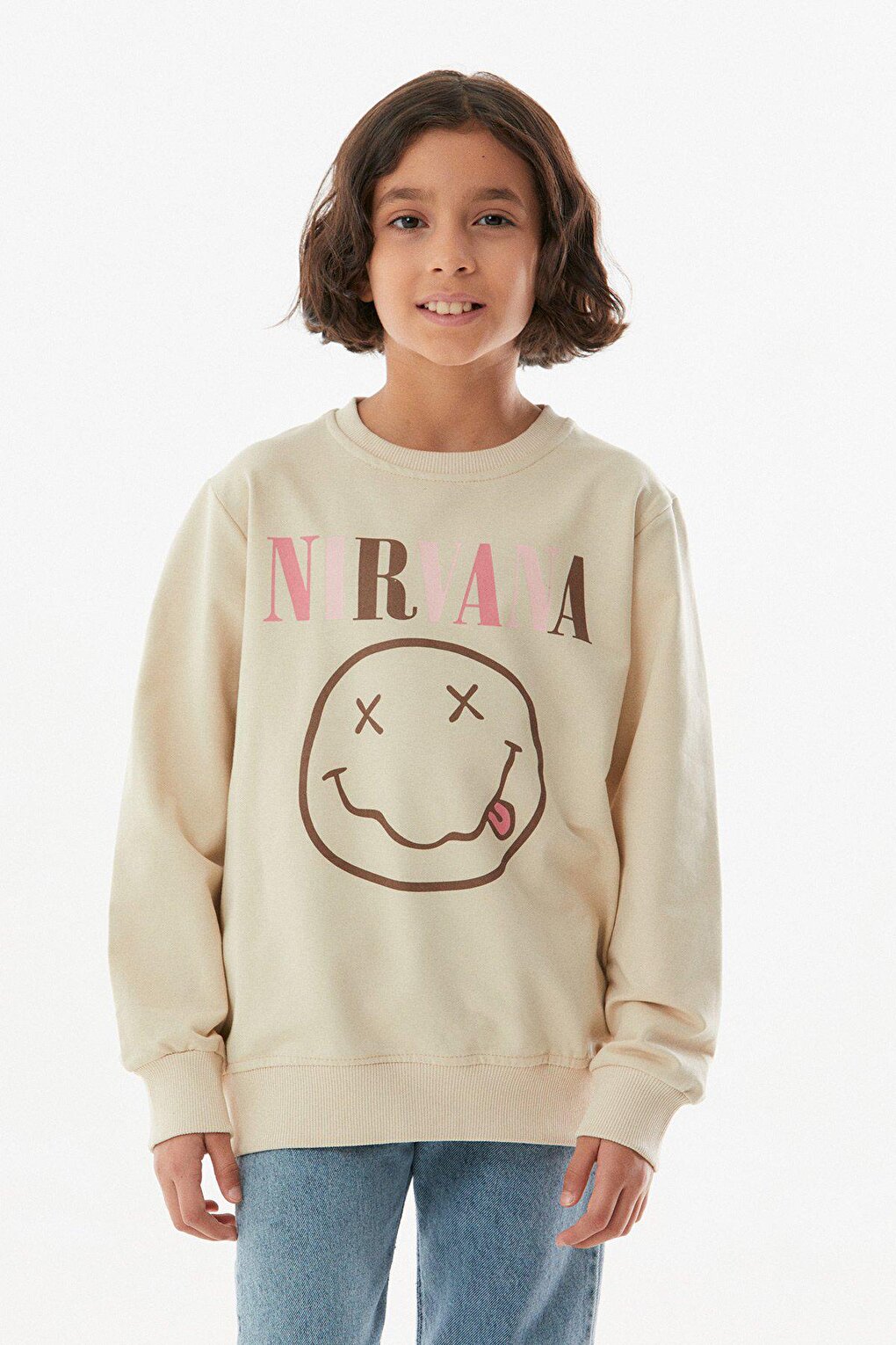 Nirvana Printed Girls Sweatshirt