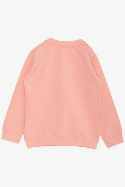 Girl's Sweatshirt Rabbit Printed Salmon (1.5-5 Years)