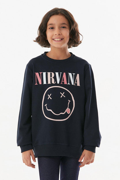 Nirvana Printed Girls Sweatshirt