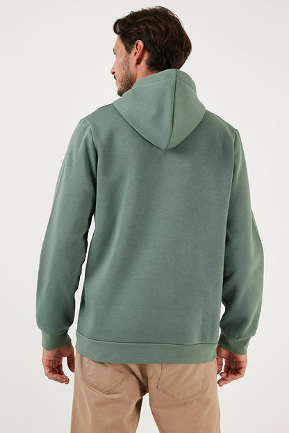 Slim Fit Hooded Kangaroo Pocket Soft Lined Sweatshirt 5905281