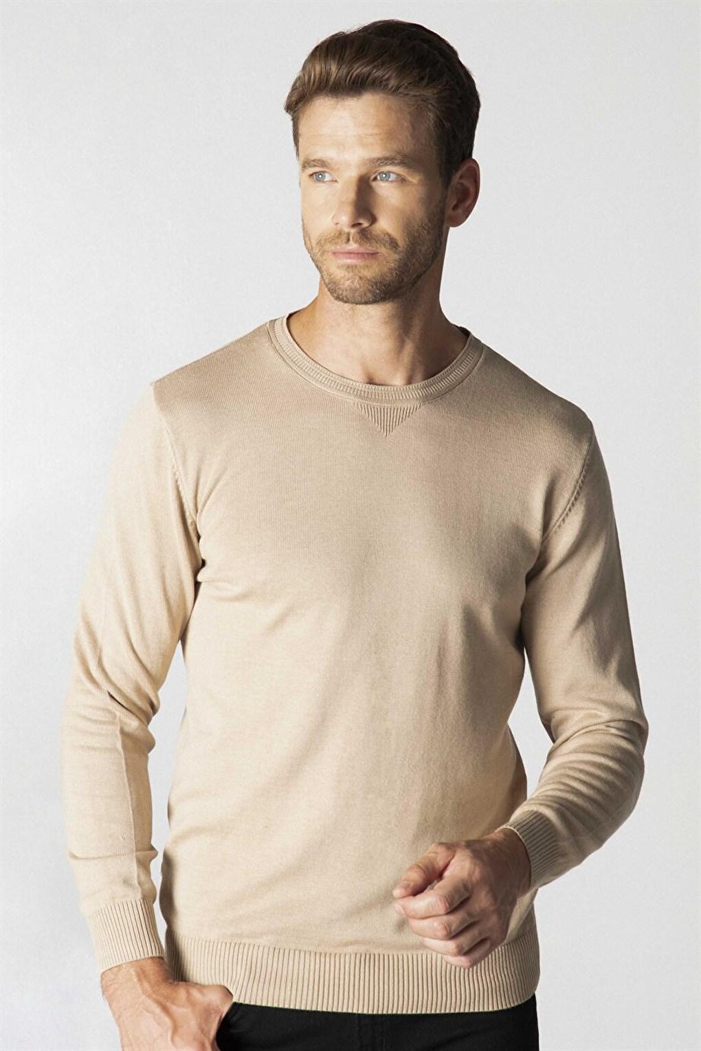 Slim Fit Crew Neck Men's Sweater