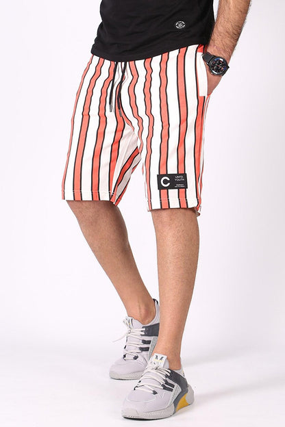 Striped Orange Daily Shorts 2915