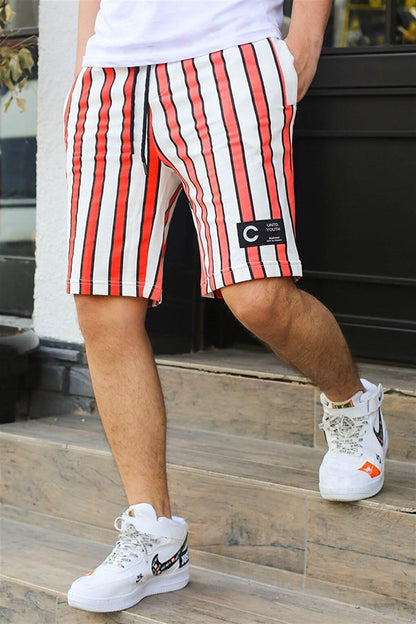 Striped Orange Daily Shorts 2915