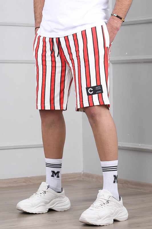 Striped Red Daily Shorts 2915