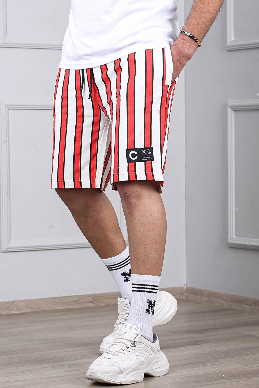 Striped Red Daily Shorts 2915