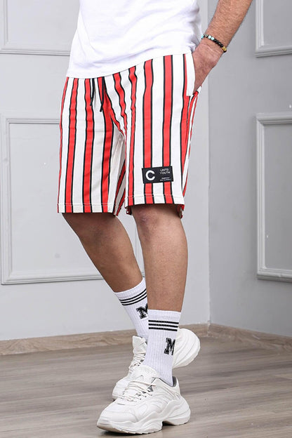 Striped Red Daily Shorts 2915