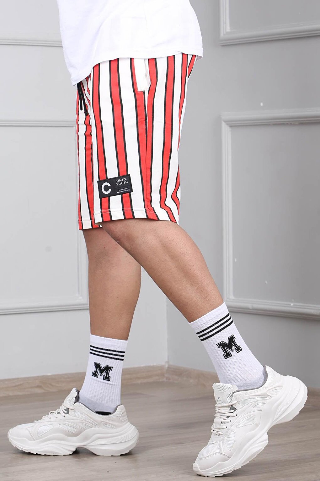 Striped Red Daily Shorts 2915