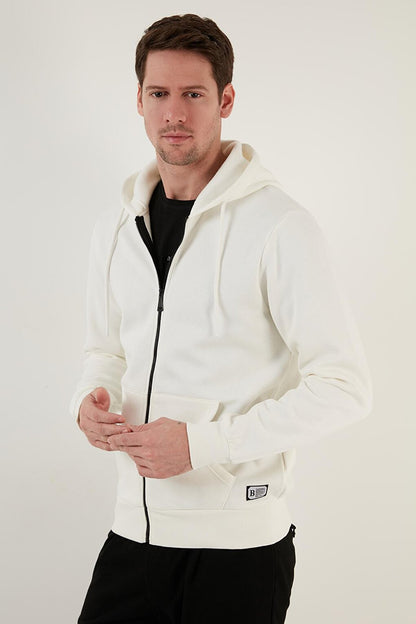 Slim Fit Hooded Zippered Soft Lined Winter Sweat 5905340