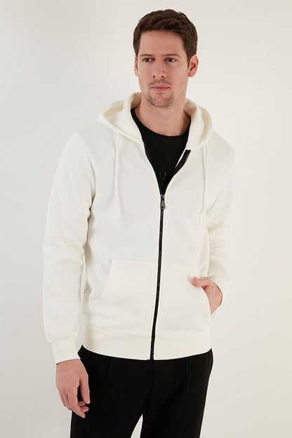 Slim Fit Hooded Zippered Soft Lined Winter Sweat 5905340