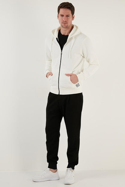 Slim Fit Hooded Zippered Soft Lined Winter Sweat 5905340