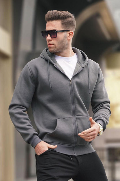 Smoked Hooded Regular Fit Men's Sweatshirt 6033