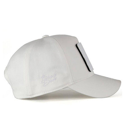 V1 Baseball Fight Club - Unisex White Hat (Cap) with 10 Code Logo