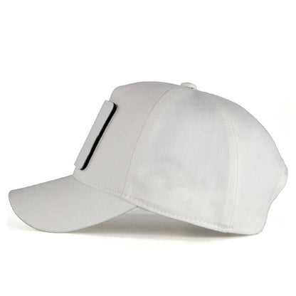 V1 Baseball Fight Club - Unisex White Hat (Cap) with 10 Code Logo