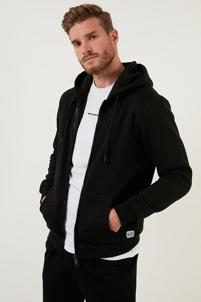 Slim Fit Hooded Zippered Soft Lined Winter Sweat 5905340