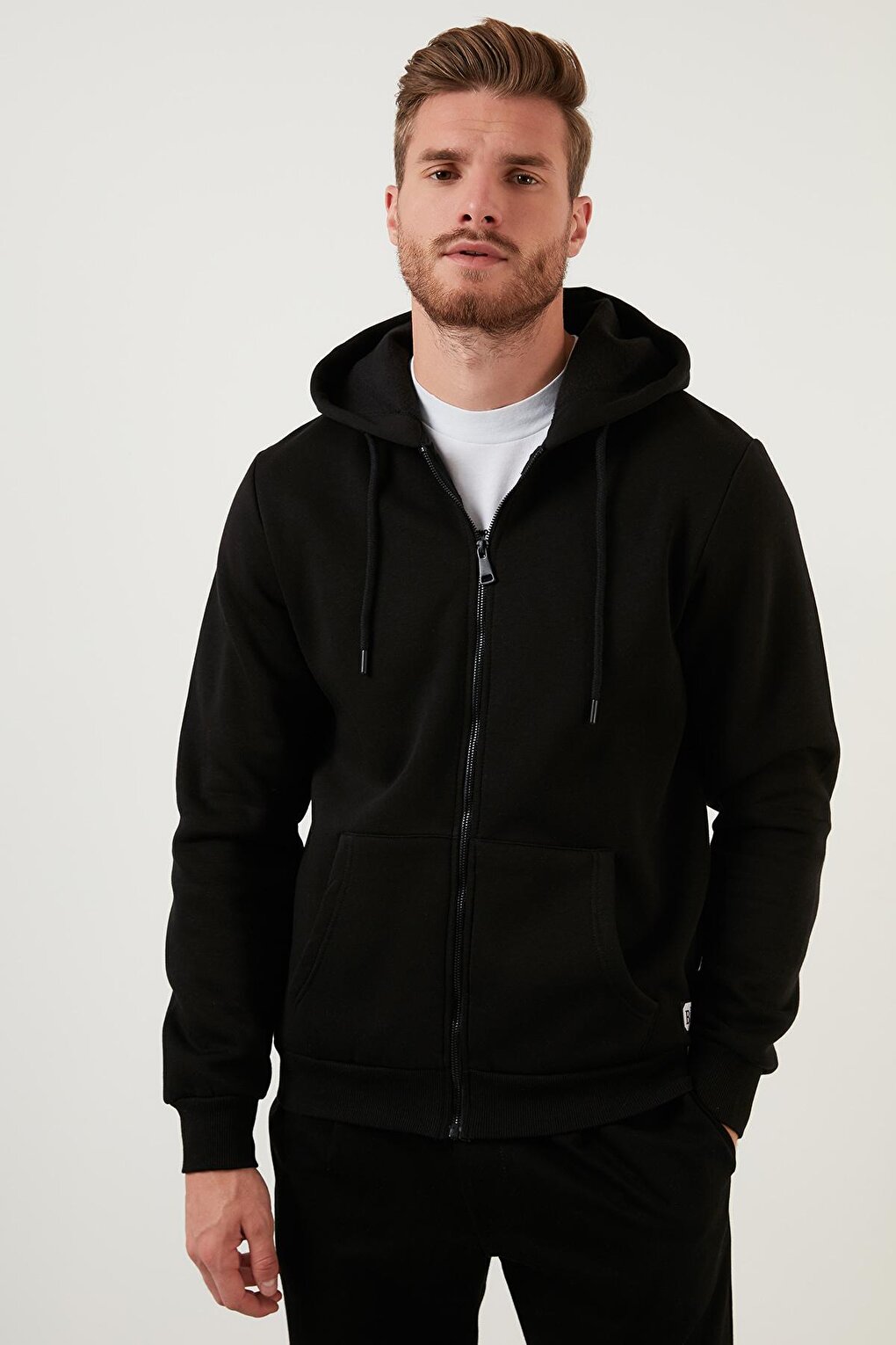 Slim Fit Hooded Zippered Soft Lined Winter Sweat 5905340