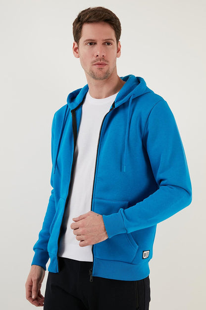 Slim Fit Hooded Zippered Soft Lined Winter Sweat 5905340