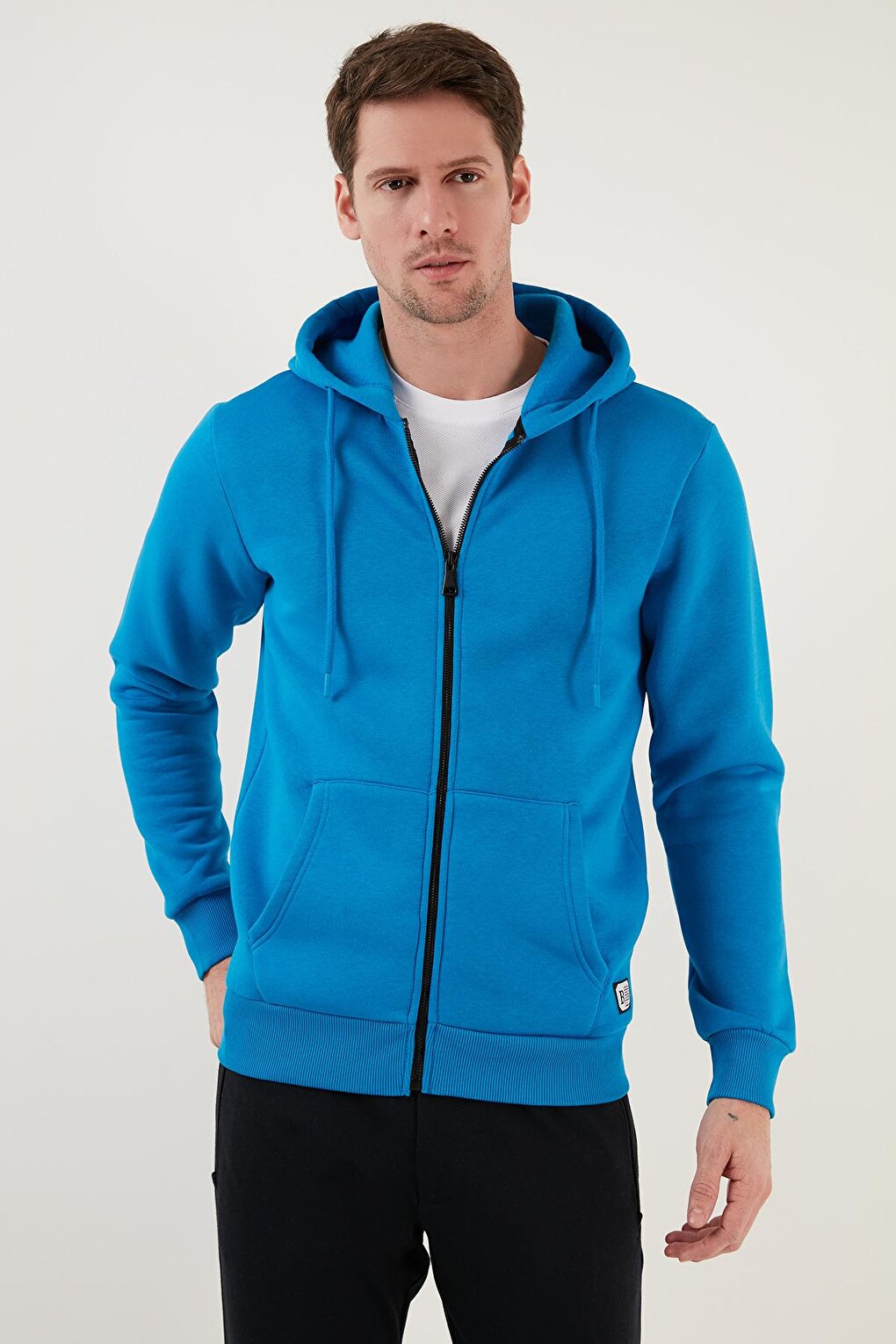 Slim Fit Hooded Zippered Soft Lined Winter Sweat 5905340